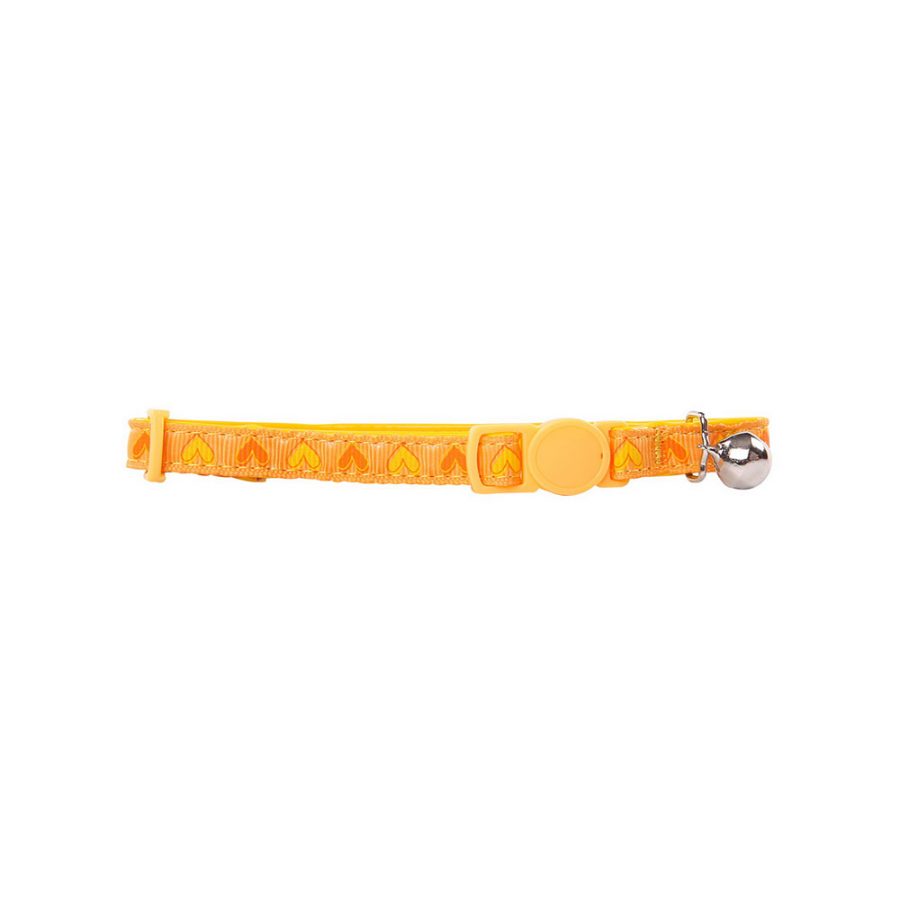 ANIMAL HOUSE HOSPITAL - PRODUCTS PAWISE CAT COLLAR HEART YELLOW