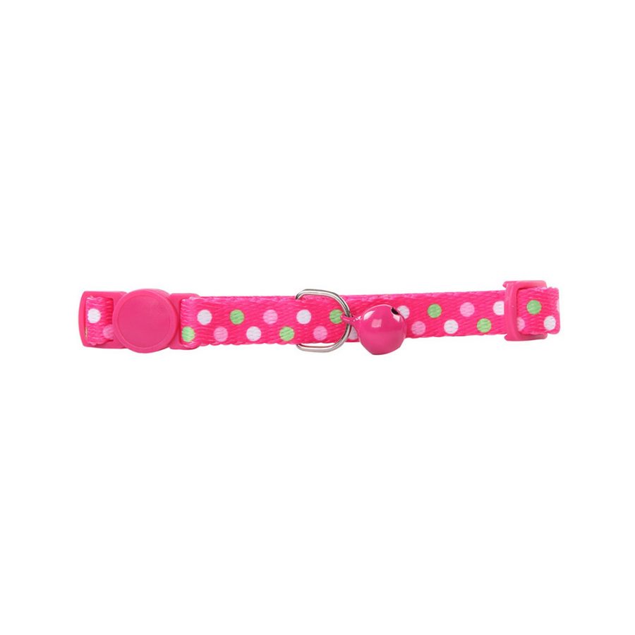 ANIMAL HOUSE HOSPITAL - PRODUCTS PAWISE CAT COLLAR POLKA DOTS PINK