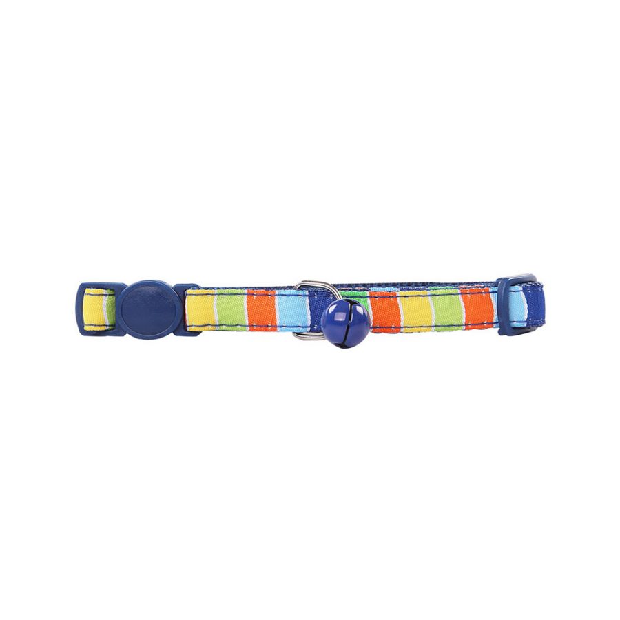 ANIMAL HOUSE HOSPITAL - PRODUCTS PAWISE CAT COLLAR STRIPE BLUE