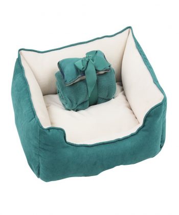 ANIMAL HOUSE HOSPITAL - PRODUCTS PAWISE DOG BED WBLANKET BONE GREEN