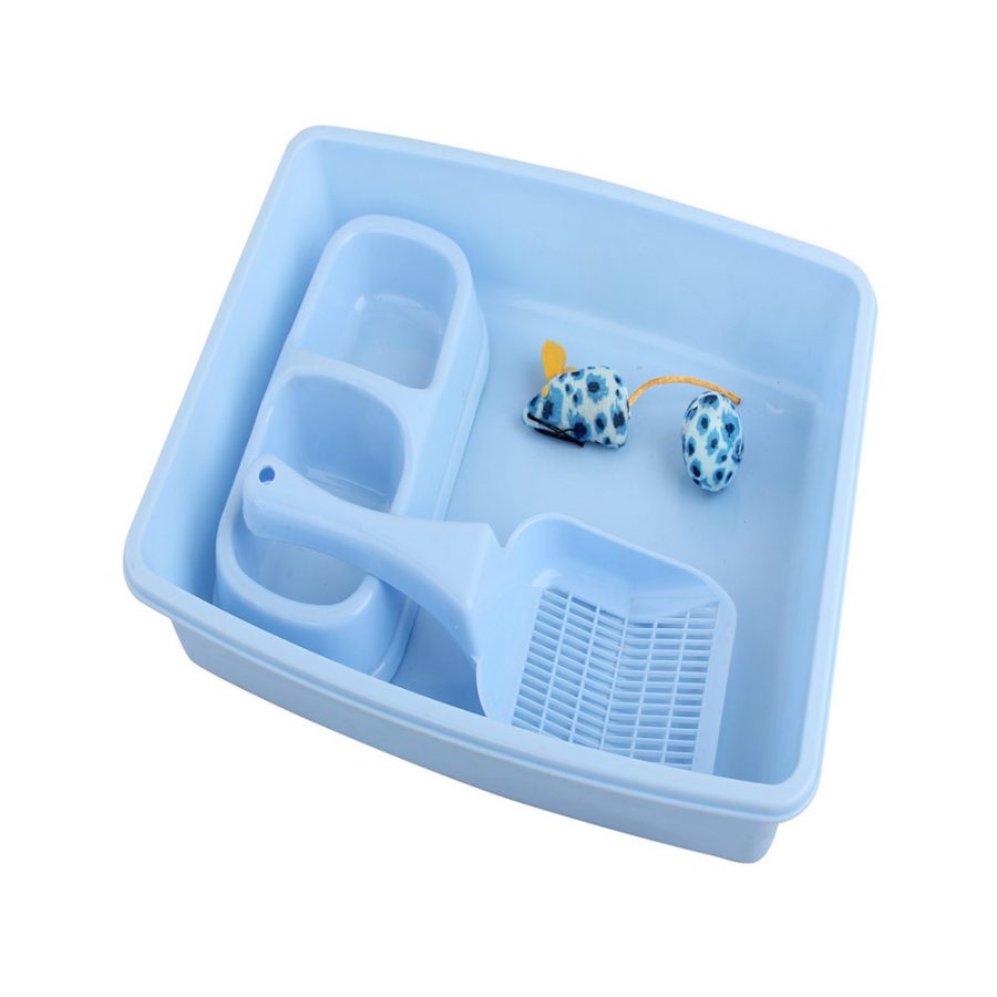 ANIMAL HOUSE HOSPITAL - PRODUCTS PAWISE KITTY STARTER KIT BLUE