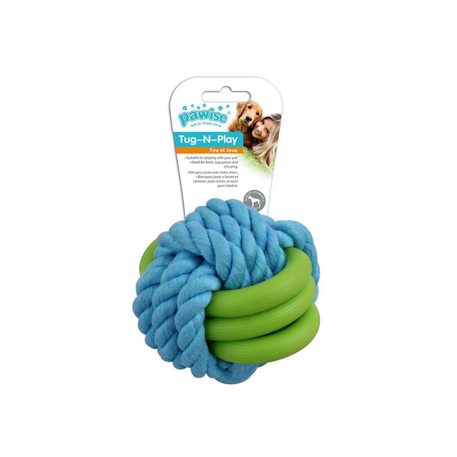 ANIMAL HOUSE HOSPITAL - PRODUCTS PAWISE TWINS ROPE BALL 7CM