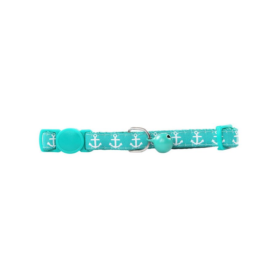 ANIMAL HOUSE HOSPITAL - PRODUCTS PAWISE CAT COLLAR ANCHOR GREEN