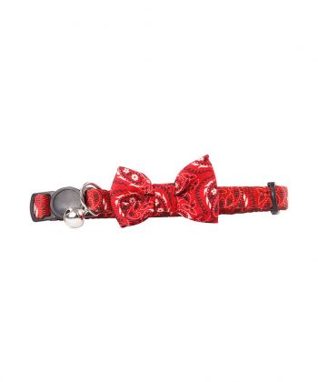 ANIMAL HOUSE HOSPITAL - PRODUCTS PAWISE CAT COLLAR BOWKNOT RED
