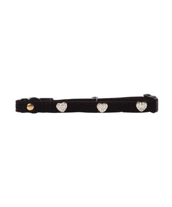 ANIMAL HOUSE HOSPITAL - PRODUCTS PAWISE CAT COLLAR DIAMOND HEART BLACK