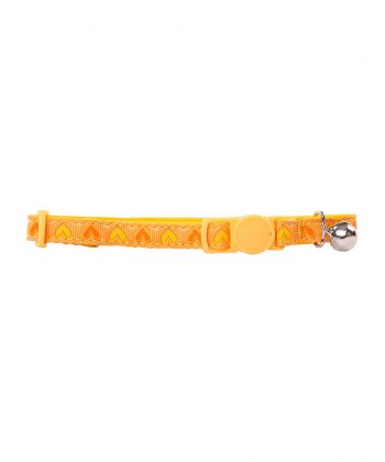 ANIMAL HOUSE HOSPITAL - PRODUCTS PAWISE CAT COLLAR HEART YELLOW
