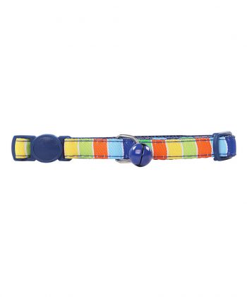 ANIMAL HOUSE HOSPITAL - PRODUCTS PAWISE CAT COLLAR STRIPE BLUE