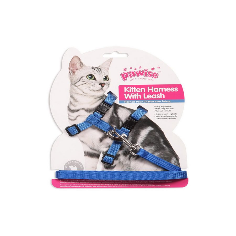 ANIMAL HOUSE HOSPITAL - PRODUCTS PAWISE CAT HARNESS WITH LEASH BR GALLERY 2