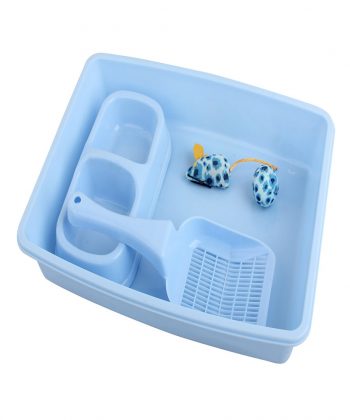 ANIMAL HOUSE HOSPITAL - PRODUCTS PAWISE KITTY STARTER KIT BLUE